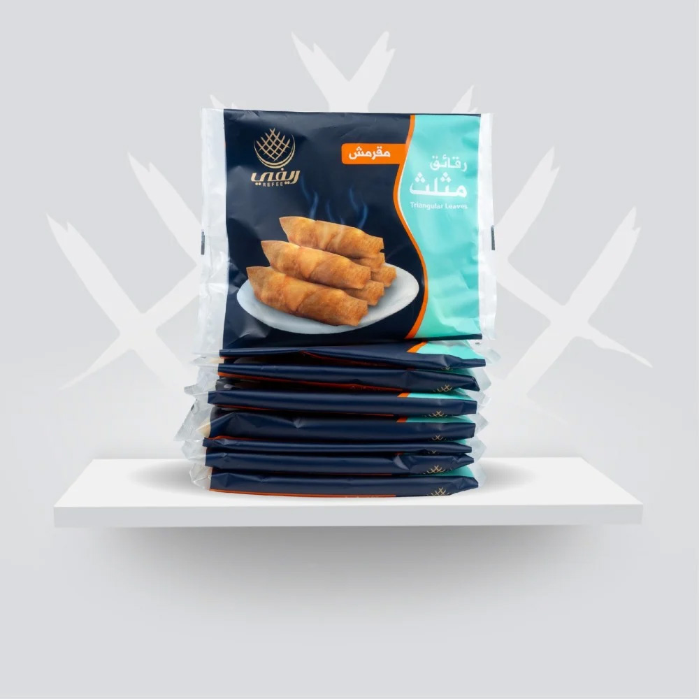 Crispy white triangle leaves